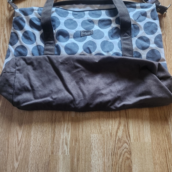 Thirty-One Blue and Gray Polka Dot Tote - Picture 5 of 11
